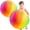 Pack of 2, variant on 18 Inch Rainbow Playground Ball for Kids (Pack of 1) Jumbo Size Rainbow Inflatable Big Bouncy Kickball for Park, Giant Balls for Indoor and Outdoor Games with Hand Pump