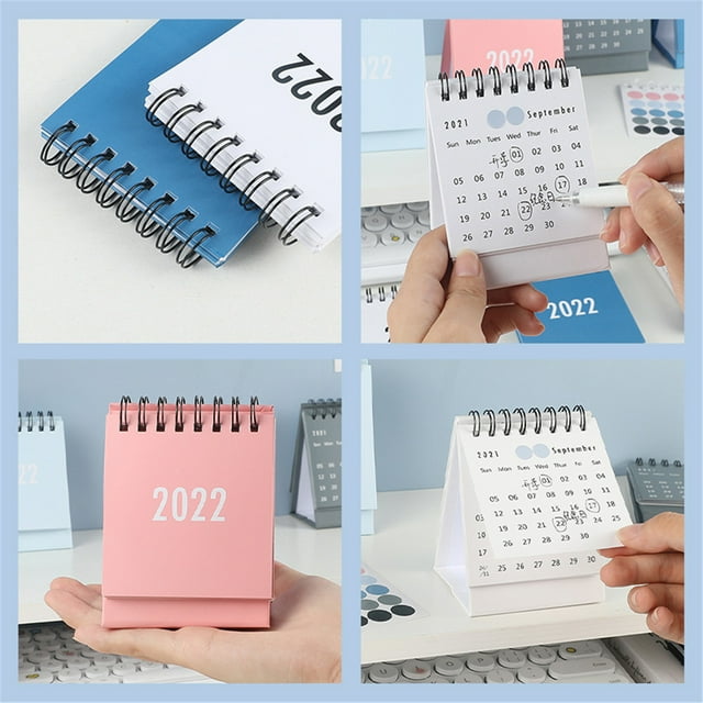 Vaidha 2024 Calendrier Créatif de Bureau pour Étudiant Bloc-Notes Portable Calendrier Décoration