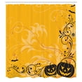 thumbnail image 3 of Ambesonne Orange Shower Curtain, Pumpkins Bats Halloween, 69"Wx70"L, Orange and Black, 3 of 5