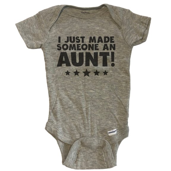 I Just Made Someone An Aunt Niece Nephew Baby Bodysuit - Grey