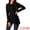 Black, variant on Women's Cowl Neck Asymmetrical Hem Tunic Tops with Pockets Black M