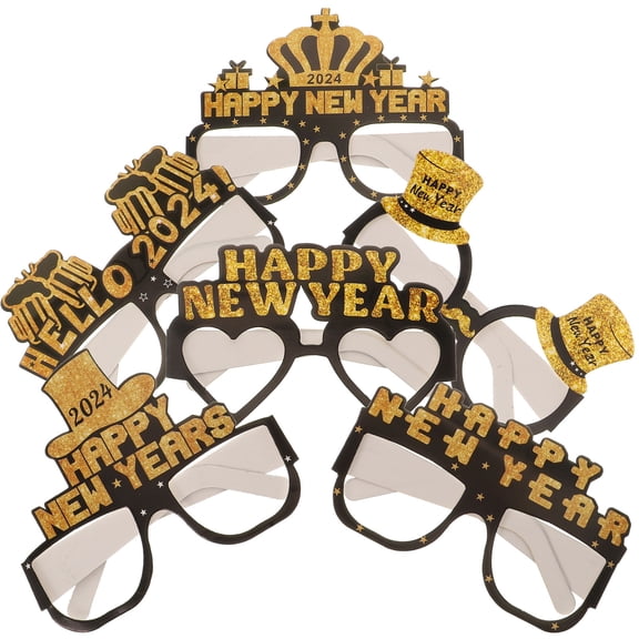 Raindrops  6 Pcs Decorative Glasses Frames New Year Eyeglasses Kids Party Supplies
