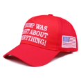 thumbnail image 4 of Jusqu'à 10$ Casquettes de Baseball Rouges, Chapeau MAGA Tout Garni, Chapeaux 2024 4547 avec Drapeau USA, 4 of 6
