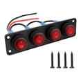 thumbnail image 1 of Colaxi Rocker Switch Panel Mount Red Light Led Panel Screw Mounting Waterproof on Off Toggle Switch for 12-24V Cars RV Realight 4 Gang, 1 of 8