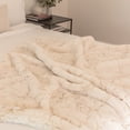 thumbnail image 5 of Golden Faux Fur Shine Cozy Shimmery Soft Fuzzy  Blanket/ Coverlet/ Quilt/ Throw/ Bedspread/ Bedcover, 5 of 9