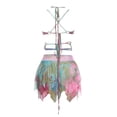 thumbnail image 3 of OJSFQUFP 3 Piece Skirt Outfit for Women Fairy Skirt Set Outfit Butterfly Backless Top Mini Ruffle Skirt Festival, 3 of 7
