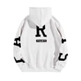 thumbnail image 3 of jtjvou Women's Hoodies Pullover Paris Sweatshirts Long Sleeve Loose Letter Print Hooded Pullover Tops Fall Clothes Women,White,M, 3 of 4