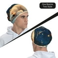 thumbnail image 6 of Logiee Starry Sky Sleep White Bear Print Unisex Knit Beanie for Men Women Winter Hat,Beanies Skull Caps, 6 of 7