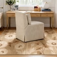 thumbnail image 2 of Toyoso 3'x5' Modern Earthy Area Rug, Mocha Brown and Champagne Silicone Rug, Large Graphic Bloom Modern Washable Non-Slip Accent Floor Mat for Threshold and Office Art Decor Rug, 2 of 9