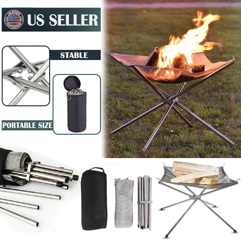 Iclover Portable Outdoor Fire Pit Steel, How To Make A Portable Outdoor Fire Pit