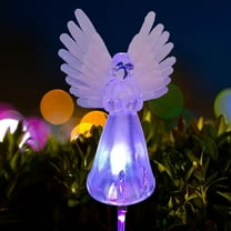Angel Lights Solar Powered Angel for Cemetery Decorations,Garden Stake Light Multi-Color Changing LED Waterproof Lawn Decorative Light for Garden Yard Patio Cemetery Grave Decorations Clearance