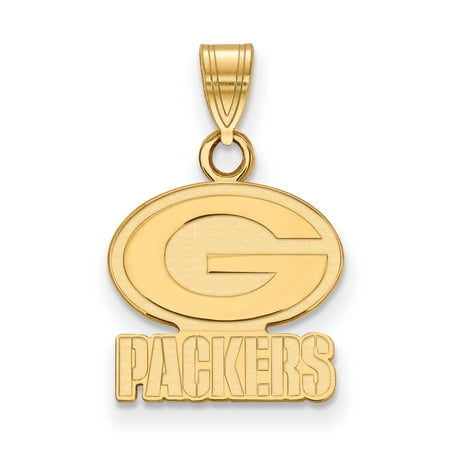 Green Bay Packers Pendant - Green Bay Packers Gold-Plated Small Logo Pendant - No Size