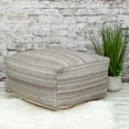 thumbnail image 5 of Parkland Collection Nadia Transitional Grayish Brown Pouf, 5 of 8