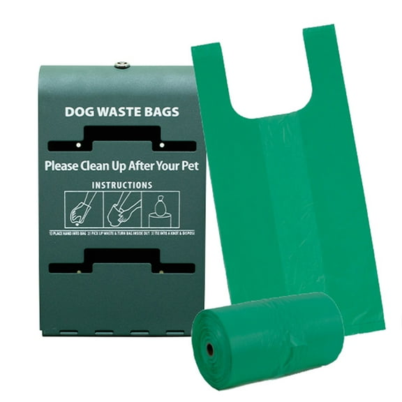 Standard Starter Dog Waste Station / Tie_Handle Roll (Matte Green)