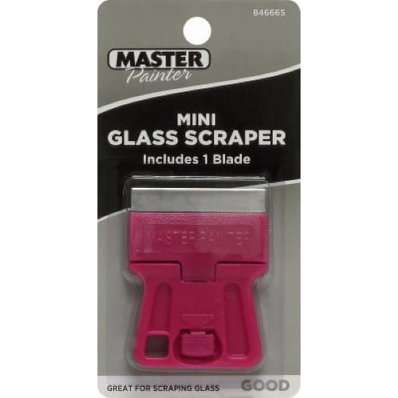 Master Painter GSM Pocket Size Mini Glass / Window Razor Scraper With Blade - Quantity of 30