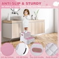 thumbnail image 3 of Ataucjin Toddler Step Stool for Bathroom Sink - 2 Step Stools for Kids,Double up Baby Child Toddler Stepping Stool for Potty Training, Kitchen, Bedroom, Toilet Step Stool for Kids (2 Pack, 3 of 6