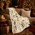 thumbnail image 3 of English Bulldogs Autumn Leaves Pumpkins, Playful Pet Portrait Pattern, Warm Flannel Blanket for Living Room and Bedroom, Dog Lovers Thanksgiving Gift, Pet Lover Home Decor, 3 of 9