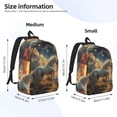 thumbnail image 2 of Disketp Starry Sky White Horse Mochila de Lona Estampada, Mochila Escolar de Viaje Ligera para Estudiantes y Portátil-Small, 2 of 5