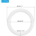 thumbnail image 2 of PATIKIL 1 Inch Dream Catcher Rings, 15 Pcs Plastic Macrame Wreath Floral Round Ring Hoop for Home Car DIY Craft Wedding Wall Hanging Decorations, White, 2 of 7