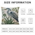 thumbnail image 5 of COMIO Decorative Throw Pillow Cover Crane Heron Watercolor Bird Swamp Plants Cranberry Grass Marsh Set Leaf Flora Stork Nature Vintage Cute Soft Cushion Cover Case for Couch Bedroom Car, 5 of 5