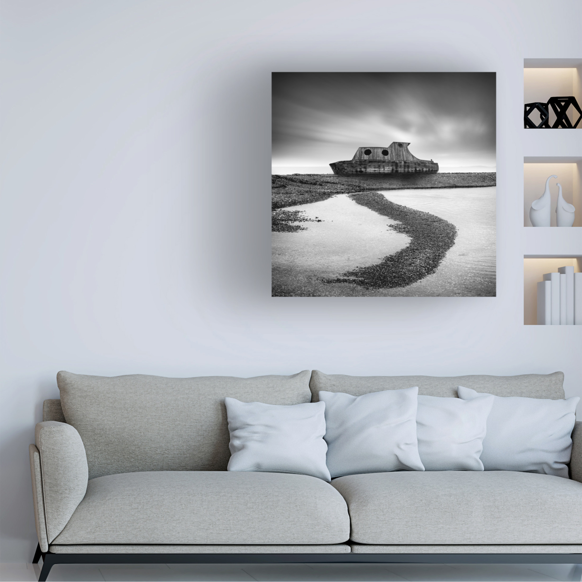 Canvas Wall Art - George Digalakis 'Wrecks 02' Wall Art for Living Room, Bedroom, or Office Décor by Trademark Fine Art - 18 x 18 Inches