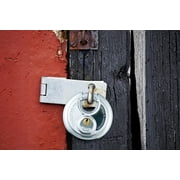 Padlock, Keyed Alike, Partially Hidden Shackle, Disc Stainless Steel Body, Steel Shackle