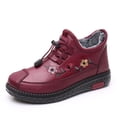thumbnail image 3 of Botas de algodón con forro polar de invierno para mujer de Beijing antiguo, botas de nieve impermeables de cuero con fondo suave y antideslizante para mujeres de mediana edad y mayores, 3 of 4