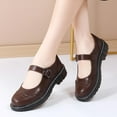 thumbnail image 4 of Cyiecw Mary Jane Shoes Women Mary Janes Flats Ladies Oxford Shoes for Women Comfort Leather Round Toe Non-Slip Dressy Casual Cute Girls School Work Shoes, 4 of 7
