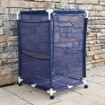 thumbnail image 4 of Essentially Yours Bac de Rangement pour Piscine Roulant Grand 24 Pouces"x 24 Pouces"x 42 Pouces" Maille Bleue/blanc PVC, 4 of 5