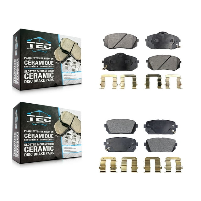 TEC Front Rear Ceramic Brake Pads Kit for Car 2007-2012 Kia Rondo KTC-100126