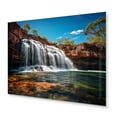 thumbnail image 2 of Designart "Australia Waterfall Euphony I" Landscapes Metal Art Living Room, 2 of 5