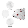 thumbnail image 3 of Kdxio Ladybugs Flying On Dotted Route Winter Beanie for Men Women Beanie Knit Hat Cuffed Cap Beanie Knit Chunky Snow Cap, 3 of 6