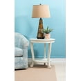 thumbnail image 2 of Powell Kendall Round Indoor Accent Side Table with Shelf, 24" Tall, White, 2 of 12