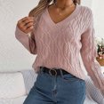 thumbnail image 5 of Deal of the Week Ofreoo Women Fashion Casual Long Sleeve V-Neck Keeping Warm Outing Sweater Oversized Sweatshirt for Women, 5 of 7