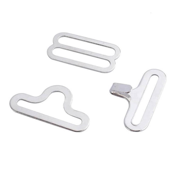 Yammee 50 Pcs Bow Tie Cravat Clips Fasteners Adjustable Tie Clip Hooks Sling Buckle