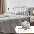 thumbnail image 5 of Davulos Twin Comforter Set Grey,5 Pieces Bed in a Bag Geometric Bed Sets Luxury Stripe Bedding Set with Comforters,Sheets,Pillowcases & Shams, 5 of 9