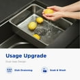thumbnail image 2 of HIGOLD LS1.O PRO 30 Inch Undermount Stainless Steel Kitchen Sink With Stone Texture, Matt Black, 2 of 8