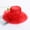 Red, variant on Women Derby Hats Church Dress Floral Tea Party Fascinators Bridal Organza Wedding Hat