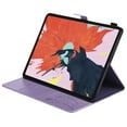 thumbnail image 6 of iPad Pro 12.9-inch 2108 Release Case, Allytech Embossed with Butterfly Folio Stand Wallet Case with Cards/Cash Holder [Apple Pencil Charging not Supported] for Apple Pad Pro 12.9" (2018), Purple, 6 of 8