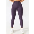 thumbnail image 2 of Leggings de yoga para mujer, medias deportivas informales de cintura alta elástica de secado rápido para correr y entrenar, color morado S, 2 of 6