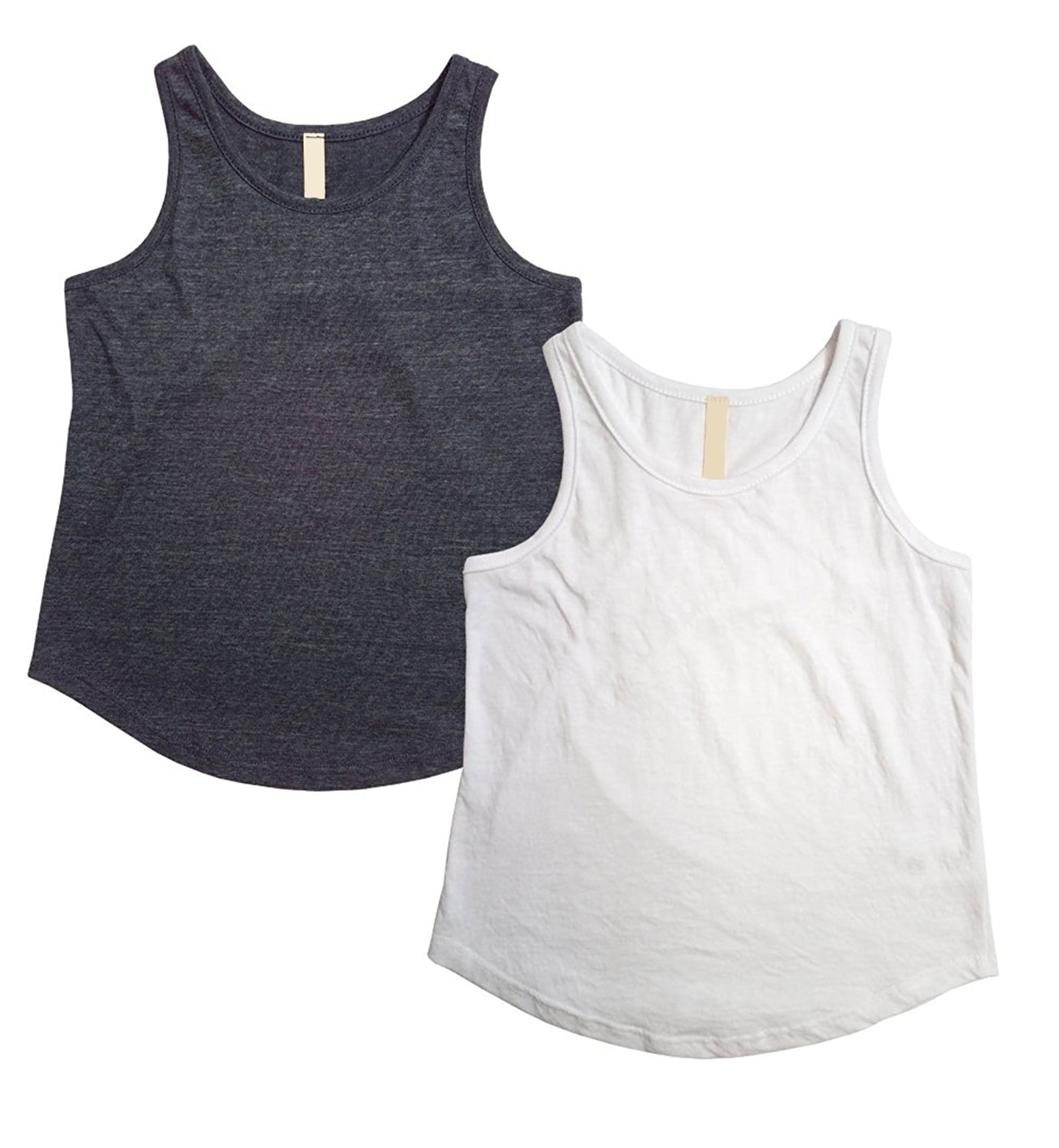 Tough Cookie's Kids' Girls 213 Yrs Plain Flowy Triblend Tank Tops 2