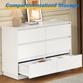 thumbnail image 3 of May in Color 6 Drawer Dresser with Charging Station for Bedroom, White, 3 of 10