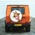 thumbnail image 6 of Salouo Funny Giraffe Blowing Bubble Print Spare Tire Cover 14-17 inch Spare Tire Protector Universal Tough Tire Wheel Cover for Trailer SUV and Truck-16 inch, 6 of 6