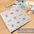 thumbnail image 5 of Photo Album 11.8x11.2 Inch Leather Cover Photo Book Scrapbooking Albums for Weddings Birthdays Anniversaries Minimalist Line Snowflakes and Stars, 5 of 9