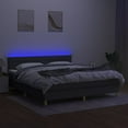 thumbnail image 5 of vidaXL Box Spring Bed with Mattress&LED Dark Gray 72"x83.9" California King Fabric, 5 of 8