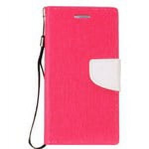 GSA Wallet Denim Flip Case For Motorola Moto G6 X T1925 - White/Pink