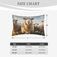 thumbnail image 4 of Balery Cute Prairie Sheep Herd Bedding Queen Pillow Cases - Envelope Closure - Soft Brushed Microfiber Fabric - Shrinkage and Fade Resistant Pillow Cases-16"x24", 4 of 6