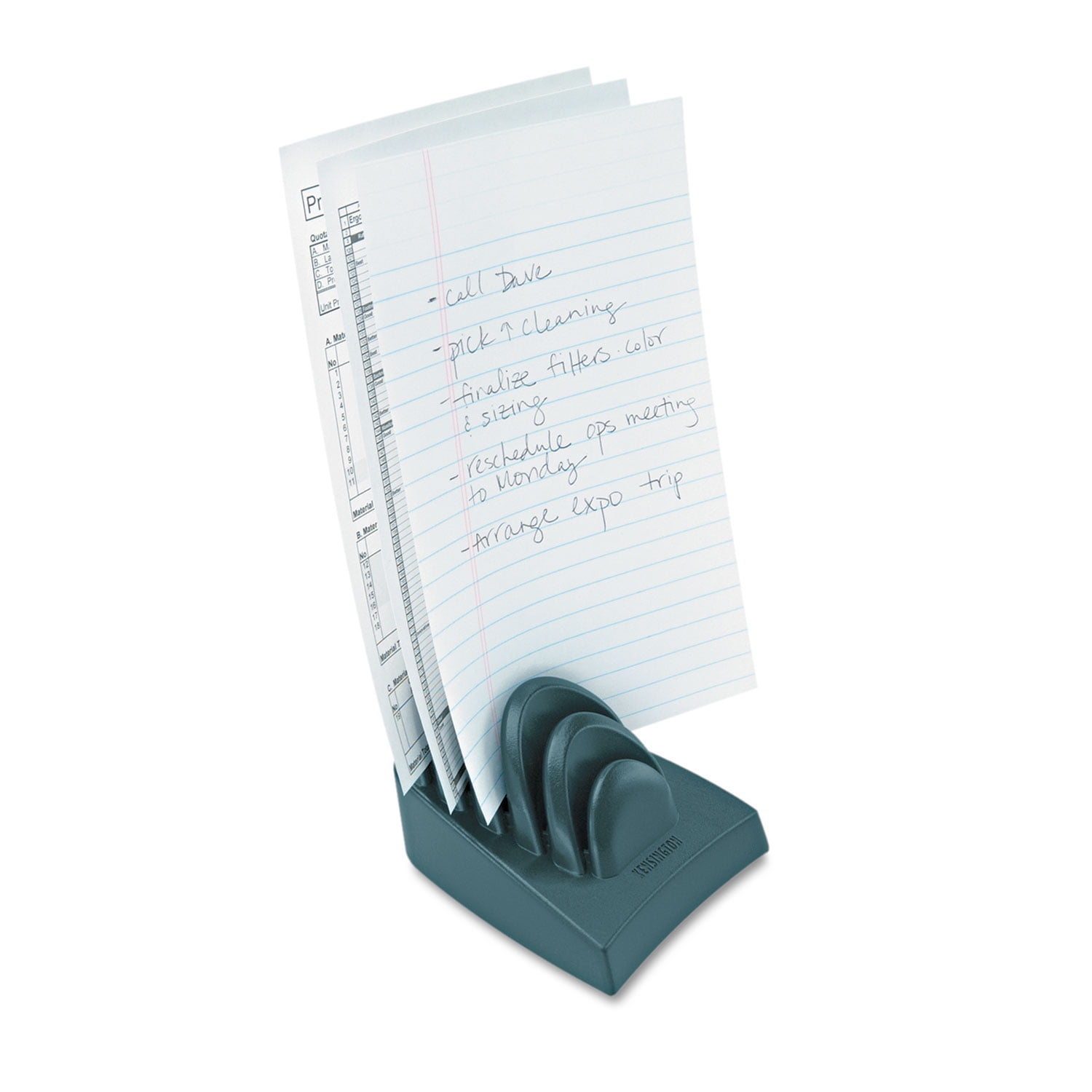 Kesington Insight Priority Puck Five-Slot Desktop Copyholder, Plastic, Dark Blue/Gray