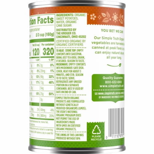 2X-Simple Truth Organic Sweet Potato Yams - 15 oz