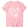thumbnail image 5 of PNTUTB Women's Heart Print Valentine's Day Crew Neck Short Sleeve Casual Relaxed Comfortable T Shirts, 5 of 6